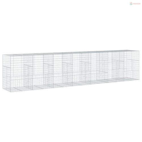 Horganyzott vas gabion kosár fedéllel 700 x 100 x 150 cm