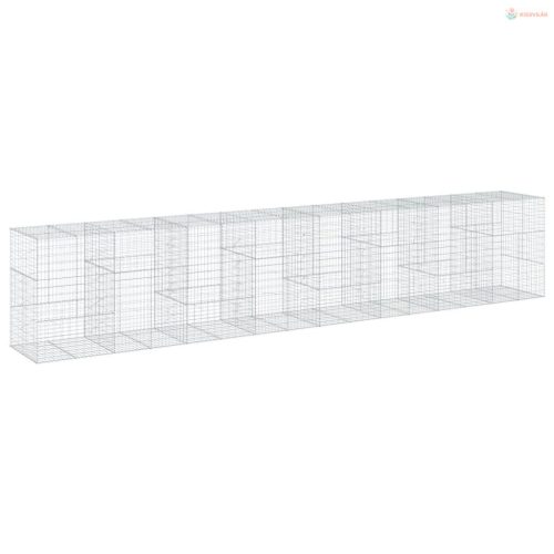 Horganyzott vas gabion kosár fedéllel 800 x 100 x 150 cm