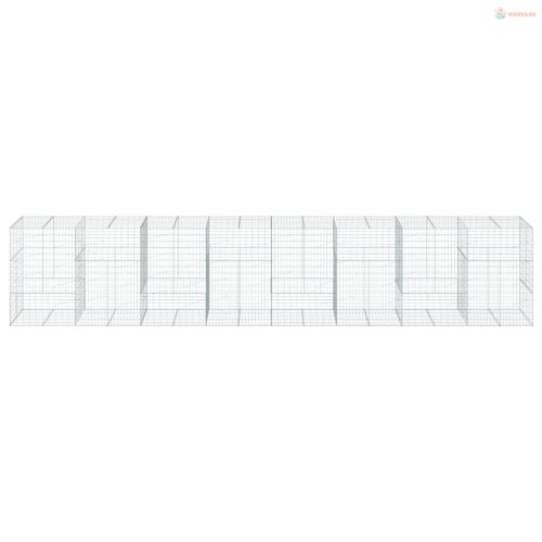 Horganyzott vas gabion kosár fedéllel 800 x 100 x 150 cm