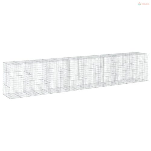 Horganyzott vas gabion kosár fedéllel 800 x 100 x 150 cm