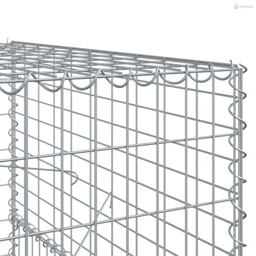 Horganyzott vas gabion kosár fedéllel 800 x 100 x 150 cm
