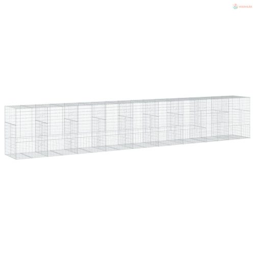 Horganyzott vas gabion kosár fedéllel 900 x 100 x 150 cm
