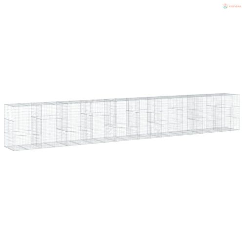 Horganyzott vas gabion kosár fedéllel 1000 x 100 x 150 cm