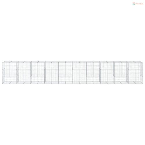 Horganyzott vas gabion kosár fedéllel 1000 x 100 x 150 cm