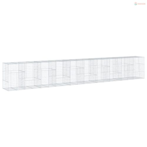Horganyzott vas gabion kosár fedéllel 1000 x 100 x 150 cm