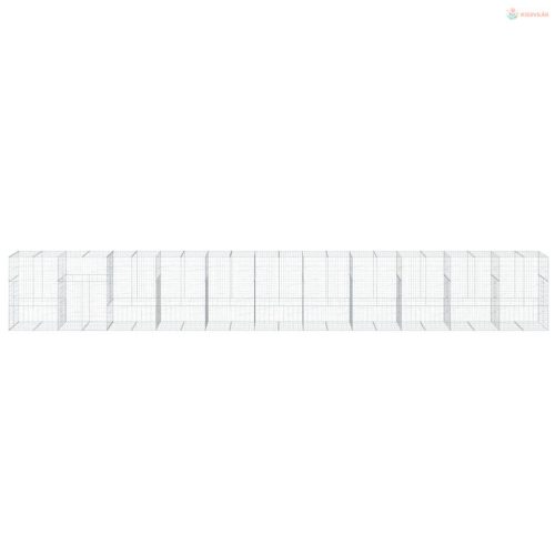Horganyzott vas gabion kosár fedéllel 1100 x 100 x 150 cm