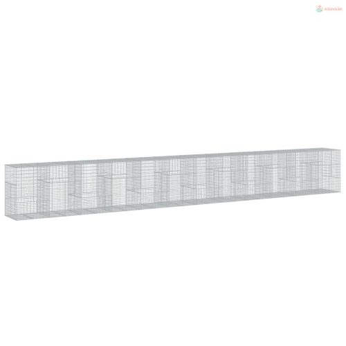 Horganyzott vas gabion kosár fedéllel 1200 x 100 x 150 cm