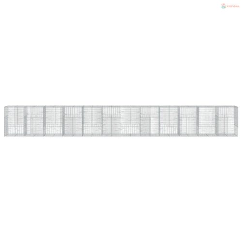 Horganyzott vas gabion kosár fedéllel 1200 x 100 x 150 cm