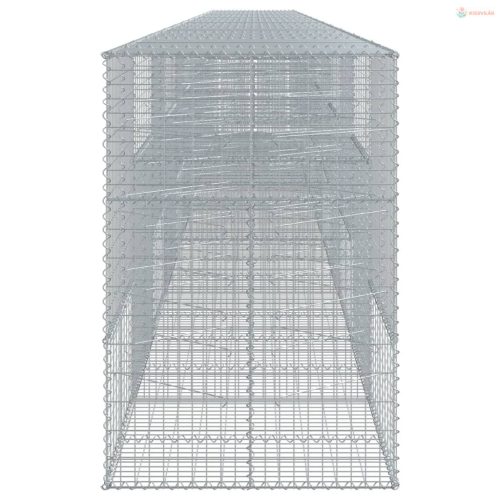 Horganyzott vas gabion kosár fedéllel 1200 x 100 x 150 cm