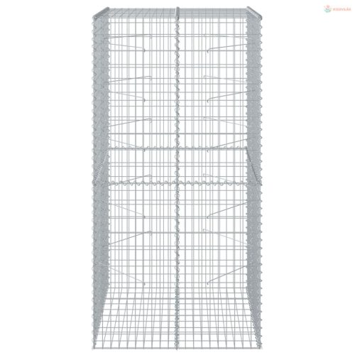 Horganyzott vas gabion kosár fedéllel 100 x 100 x 200 cm