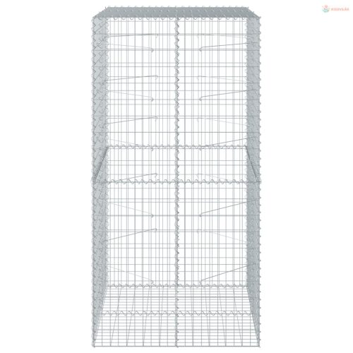 Horganyzott vas gabion kosár fedéllel 100 x 100 x 200 cm