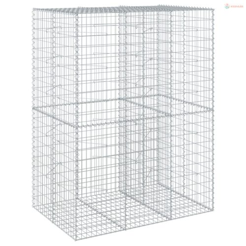 Horganyzott vas gabion kosár fedéllel 150 x 100 x 200 cm