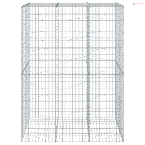 Horganyzott vas gabion kosár fedéllel 150 x 100 x 200 cm