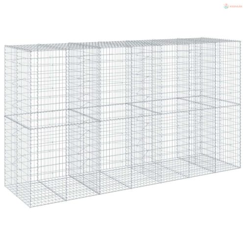 Horganyzott vas gabion kosár fedéllel 350 x 100 x 200 cm