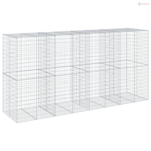 Horganyzott vas gabion kosár fedéllel 400 x 100 x 200 cm