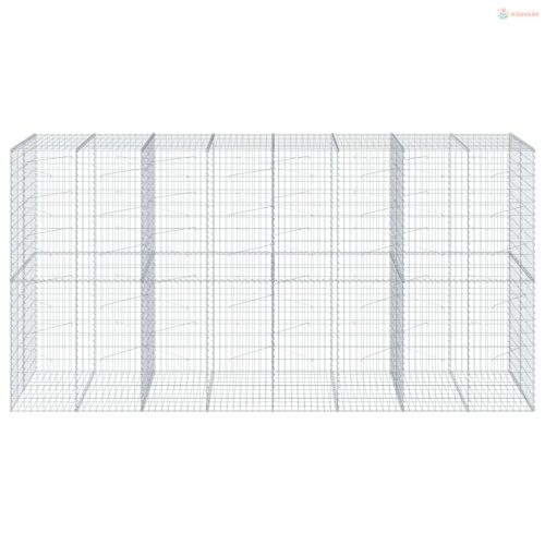 Horganyzott vas gabion kosár fedéllel 400 x 100 x 200 cm