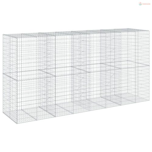 Horganyzott vas gabion kosár fedéllel 400 x 100 x 200 cm