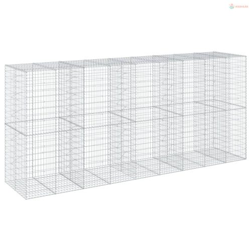 Horganyzott vas gabion kosár fedéllel 450 x 100 x 200 cm