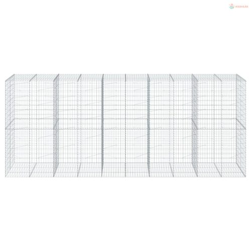Horganyzott vas gabion kosár fedéllel 500 x 100 x 200 cm