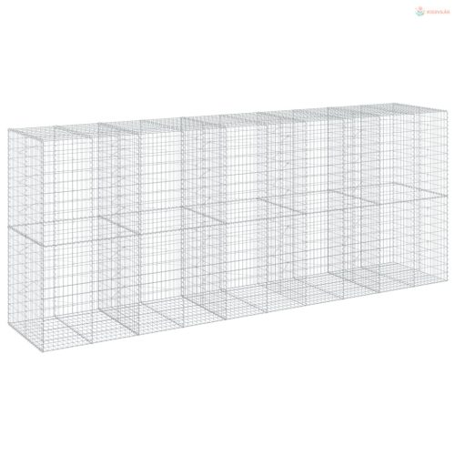 Horganyzott vas gabion kosár fedéllel 500 x 100 x 200 cm