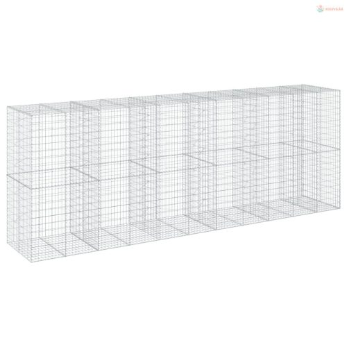 Horganyzott vas gabion kosár fedéllel 550 x 100 x 200 cm