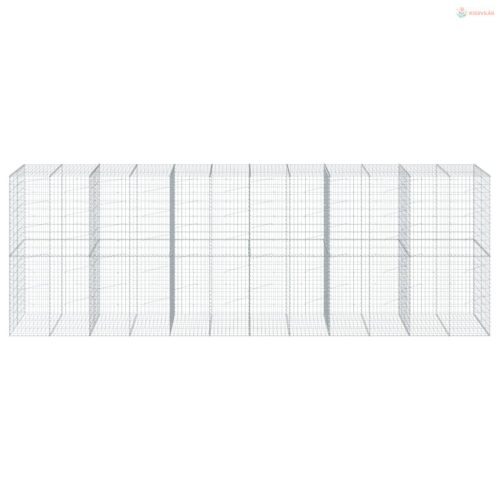 Horganyzott vas gabion kosár fedéllel 600 x 100 x 200 cm