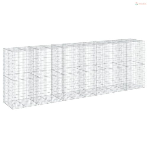 Horganyzott vas gabion kosár fedéllel 600 x 100 x 200 cm