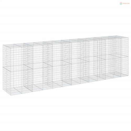 Horganyzott vas gabion kosár fedéllel 650 x 100 x 200 cm
