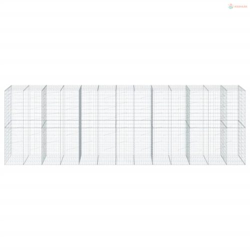 Horganyzott vas gabion kosár fedéllel 650 x 100 x 200 cm