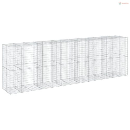 Horganyzott vas gabion kosár fedéllel 650 x 100 x 200 cm
