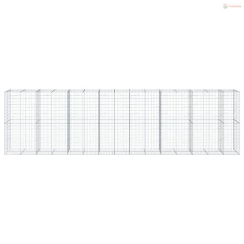 Horganyzott vas gabion kosár fedéllel 750 x 100 x 200 cm