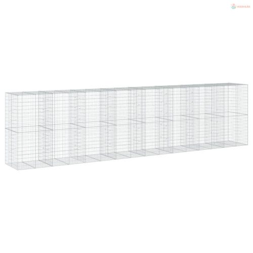 Horganyzott vas gabion kosár fedéllel 800 x 100 x 200 cm