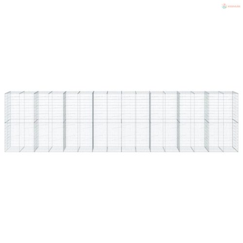 Horganyzott vas gabion kosár fedéllel 800 x 100 x 200 cm
