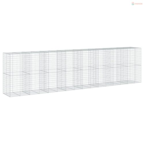 Horganyzott vas gabion kosár fedéllel 800 x 100 x 200 cm