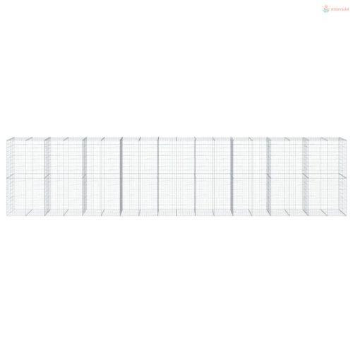 Horganyzott vas gabion kosár fedéllel 900 x 100 x 200 cm