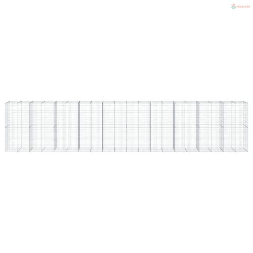 Horganyzott vas gabion kosár fedéllel 1000 x 100 x 200 cm