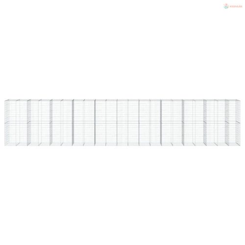 Horganyzott vas gabion kosár fedéllel 1050 x 100 x 200 cm