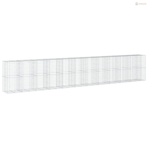 Horganyzott vas gabion kosár fedéllel 1150 x 100 x 200 cm