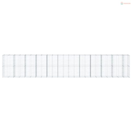 Horganyzott vas gabion kosár fedéllel 1150 x 100 x 200 cm