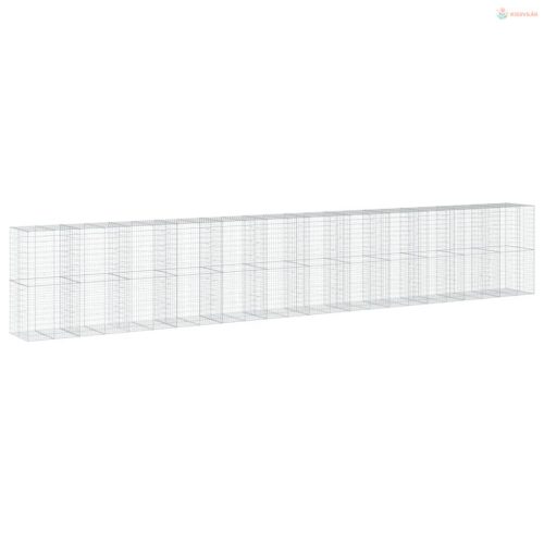 Horganyzott vas gabion kosár fedéllel 1200 x 100 x 200 cm