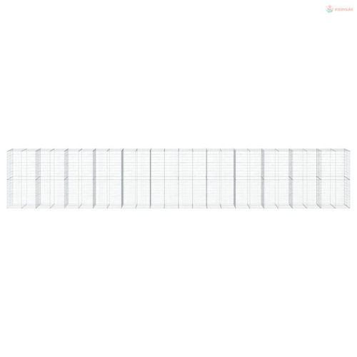 Horganyzott vas gabion kosár fedéllel 1200 x 100 x 200 cm