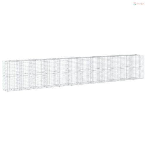 Horganyzott vas gabion kosár fedéllel 1200 x 100 x 200 cm