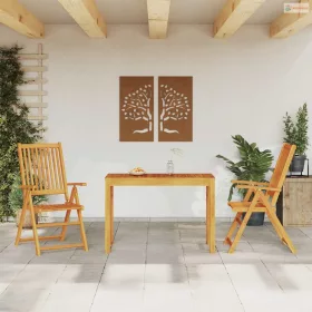 3 részes tömör akácfa kerti étkezőgarnitúra