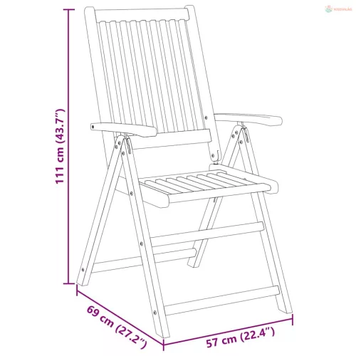 3 részes tömör akácfa kerti étkezőgarnitúra