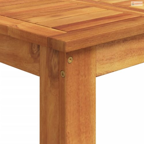 5 részes szürke tömör akácfa és polyrattan kerti bárszett