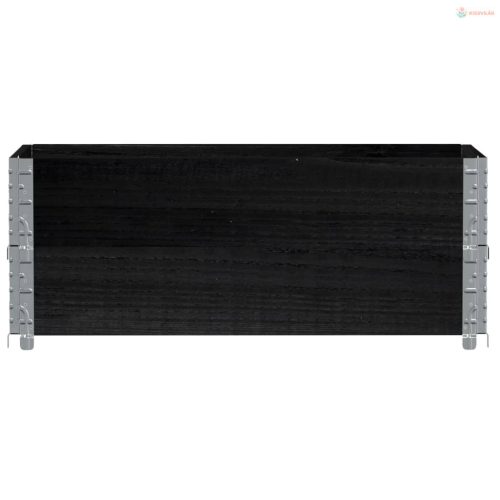 Fekete tömör fenyő kerti növénytartó 100 x 50 cm