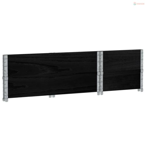 Fekete tömör fenyő kerti növénytartó 100 x 50 cm