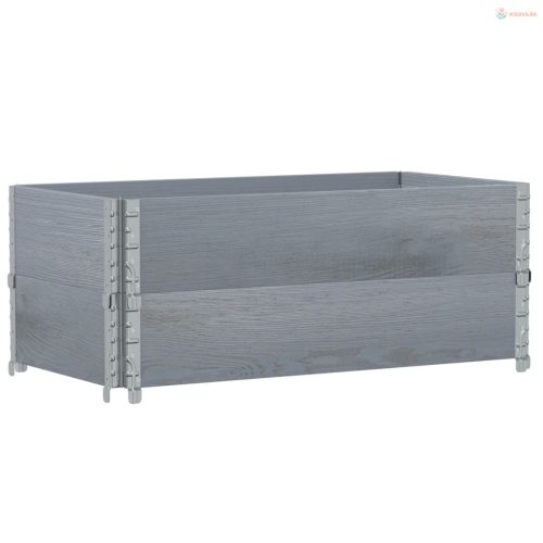 Szürke tömör fenyő kerti növénytartó 100 x 50 cm