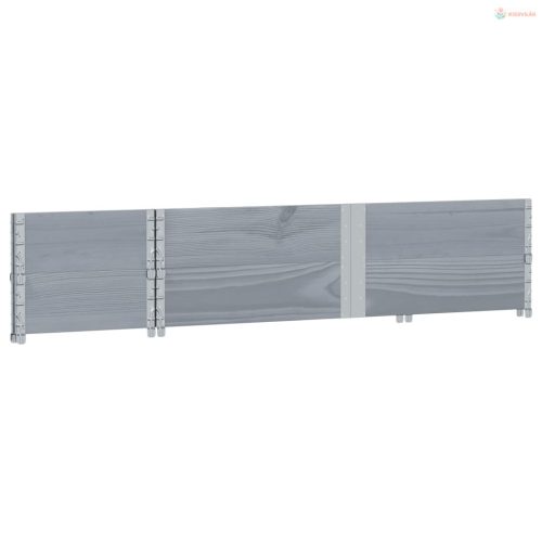 Szürke tömör fenyőfa kerti növénytartó 150 x 50 cm