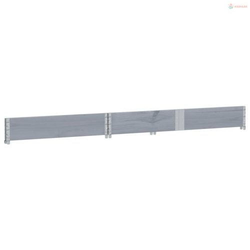 Szürke tömör fenyőfa kerti növénytartó 150 x 100 cm